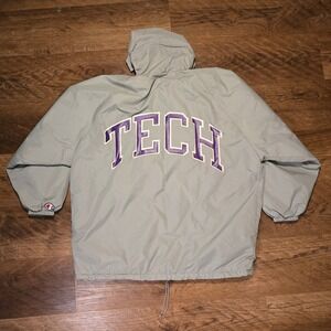 VTG Champion Coaches Jacket Milwaukee Tech Staff Made in USA Hooded Coat 80s 90s